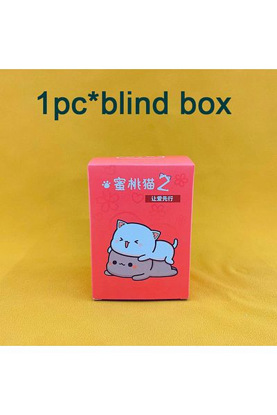 Choice 1Pcs Blind box Mitao Cat 2 Season Lucky Cat Blind Box Cute Kawaii Honey Peach Cat Mystery Box Toys A