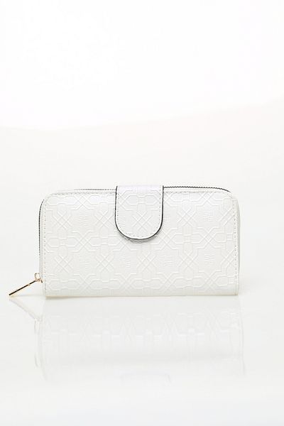 Setrms Ekru Zippered Wallet with Snap Closure 25160225