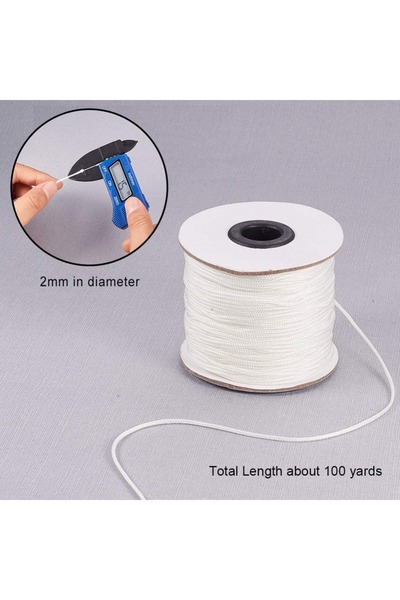 Choice AECH04-01314 حبل رفع مظلة من النايلون المضفر بطول 100 ياردة تقريبًا، ح...