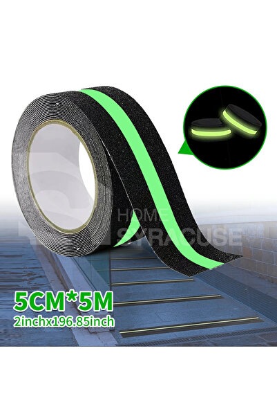 Choice 5cmX5M Anti Slip Traction Tape Glow in Dark Green Stripe Friction Abra...