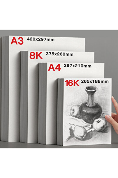 Choice ورق رسم 8K، 25 ورقة، مقاس A4/A3/8K/16K، وزن 160 غرام، ورق فني للبالغين...