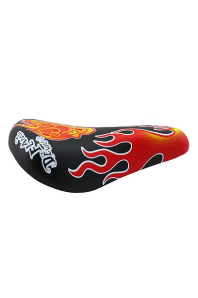 Cin 16-20 Years Old Flame Patterned Bicycle Saddle - Bmx