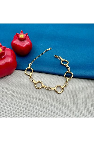 Opia Takı & Aksesuar Steel Square Paperclip Chain Bracelet