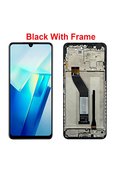 Choice1 شاشة عرض LCD سوداء بإطار مقاس 6.88 بوصة لهاتف Redmi 14C، لوحة لمس، قط...
