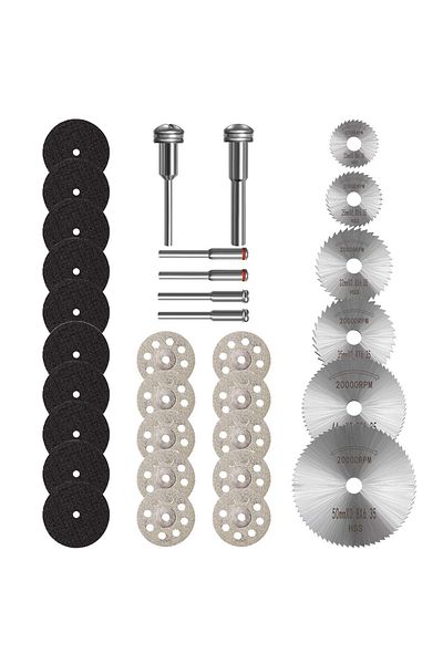 Choice 32pcs Cutting Discs Rotary Tool Set Perfect for DIY Crafts/Cutting Wood/Metal/Plastic/Glass & Sto...