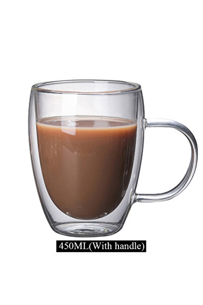 Choice5 301-400ml A 450ML 80-650ml Double Wall Glass Mug Resistant Tea Beer Mug Coffee Milk Lemon Juice Cup