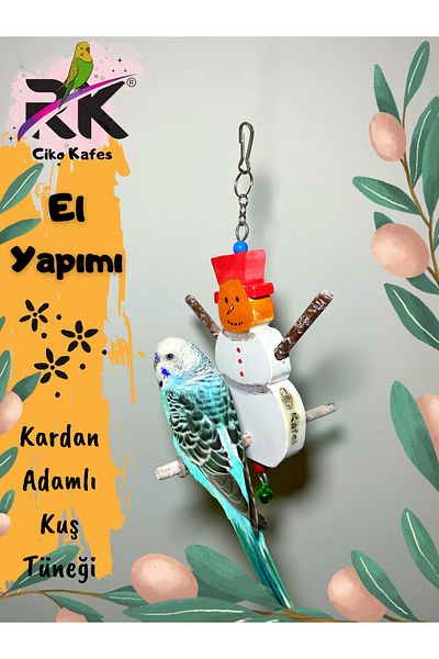 Ciko Kafes Snowman Bell Bird Perch