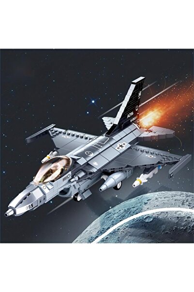 Choice M38-B0891 احصل على مقاتلة F16 الخاصة بك مع 521 قطعة - مجموعة بناء نماذ...