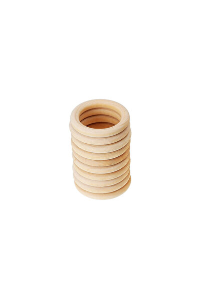 Choice Beige 10pcs Unfinished Solid Wooden Rings 70mm Natural Wood Rings For ...