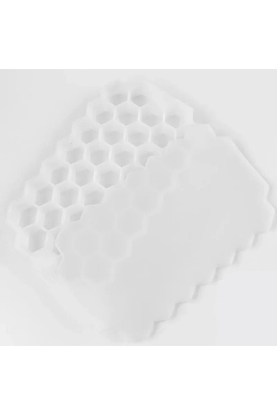 Choice3 White 37 Cavity Ice Cube Mold Reusable Silicone Ice Cube Mold BPA Free Ice Cream Maker with Lids DIY