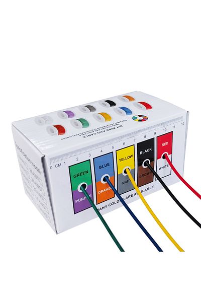 Choice 18awg 5x5m Red 5 Roll 16-30awg Stranded Wire Spool-flexible Pvc Tinned Copper Electronic Wire - Elec
