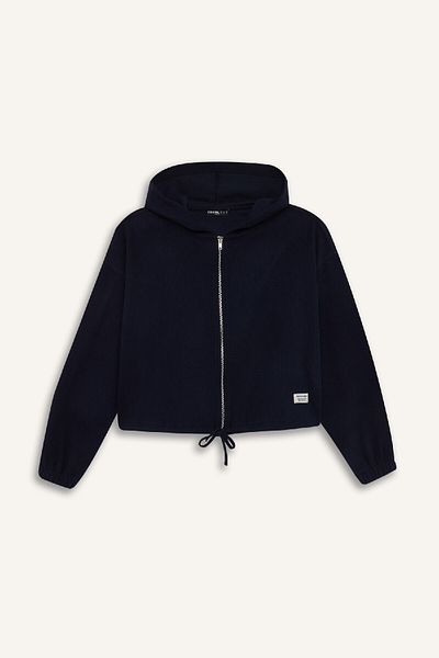 DeFacto Coool Loose Fit Basic Plain Kapuzenpullover mit Reißverschluss E1464AX24WN