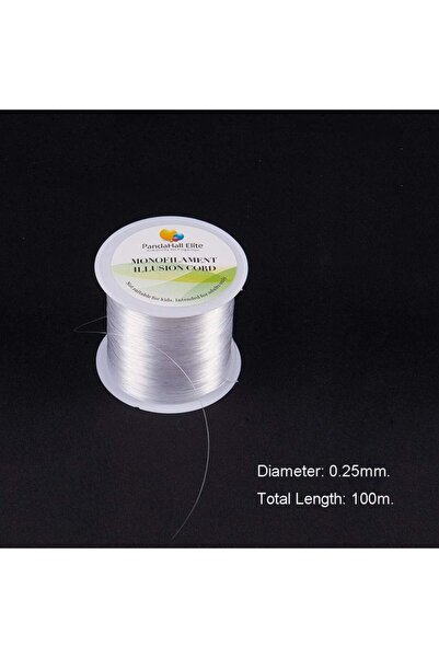 Choice 0.2 مم AECH06-10006 1 لفة 130 م / 142 ياردة 0.2 مم خيط نايلون شفاف خط صيد سلك لخرز DIY Cr
