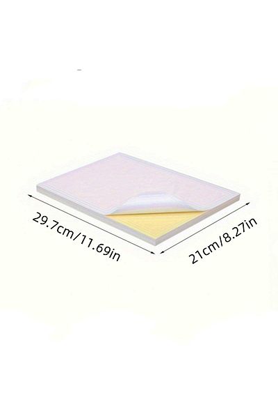 Choice White 50pcs A4 Glossy Self-adhesive Label Paper Printable, Inkjet Printer And Laser Printer, Bright