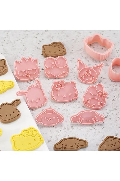 Choice Hello Kitty Cartoon Cookie Cutter Set Sanrio Cute Figure Kuromi Cinnamoroll Modeling Dessert Mold...