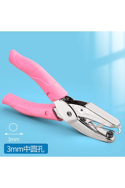 Choice 1 3mm round Tenwin Hand Punch Loving Heart/Stars/Round Hole DIY Hand Punch Machine Manual Small Meta