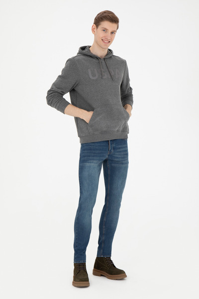 U.S. Polo Assn. Men's Anthracite Melange Basic Sweatshirt 50269396-Vr081