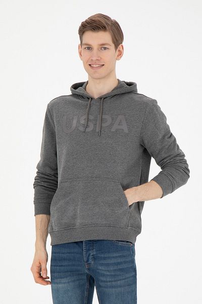 U.S. Polo Assn. Men's Anthracite Melange Base Sweatshirt 50269396 -Vr081