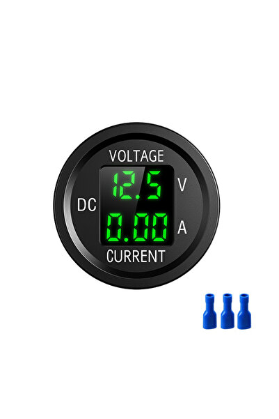 Choice مقياس فولتميتر/أمبير صغير رقمي مقاوم للماء يعمل بتيار مستمر 5-48 فولت ...