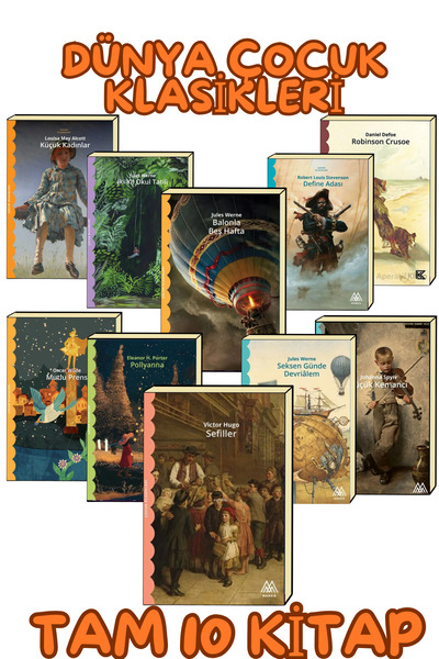 KBY ilk ve orta okul için 100 temel eser 10 kitaplık seri