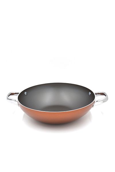 Prestige Ultra 26cm Non Stick Kadai with Glass Lid and Complimentary Pan Holder