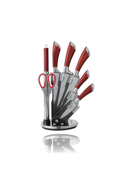 Winsor طقم سكاكين مكون من 8 قطع - ألوان متنوعة أسود / رمادي / أحمر