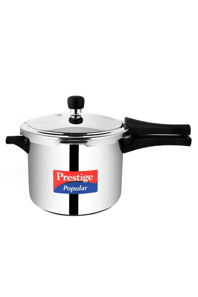 Prestige طنجرة ضغط شهيرة من الفولاذ المقاوم للصدأ بسعة 5 لتر أنيقة وبسيطة
