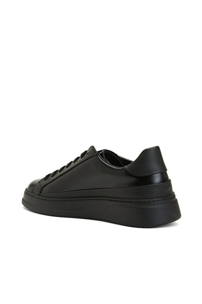Dıvarese Siyah Erkek Deri Sneaker