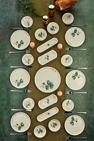 Erbaşlar طقم إفطار فاخر مكون من 21 قطعة مكون من 6 أشخاص، طقم