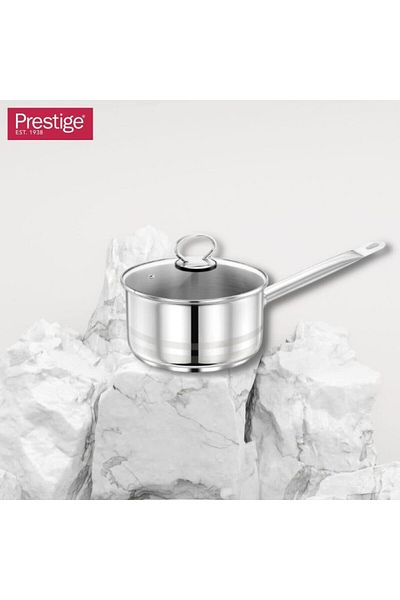 Prestige Stainless Steel 12Pc Cookware Set | Induction Bottom Pots and Pans Set- PR80981