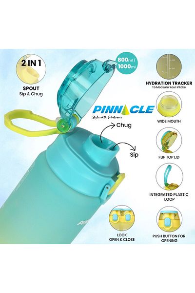 Winsor Pinnacle Wave Hydration Bottle 1000 Ml  - Blue