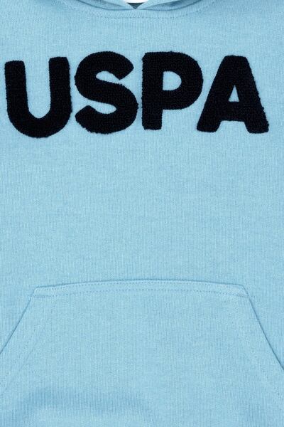 U.S. Polo Assn. Hanorac albastru pentru copii cu glugă - 50269419 -VR036