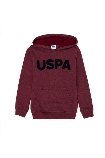 U.S. Polo Assn. Burgundy Hooded Kids Sweatshirt - 50269419 -Vr014