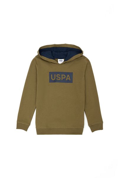 U.S. Polo Assn. Khaki Hooded Children's Sweatshirt - Basic 50269424 -Vr027