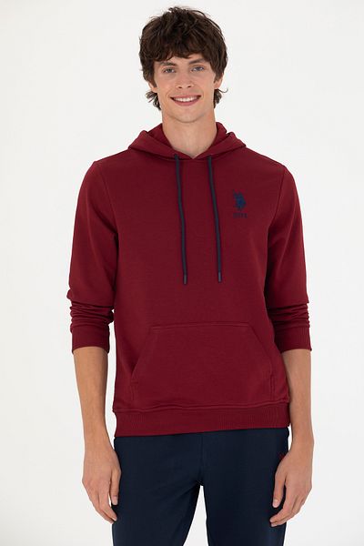 U.S. Polo Assn. Claret Red Men's Sweatshirt - Basic Model 50269426 -Vr014