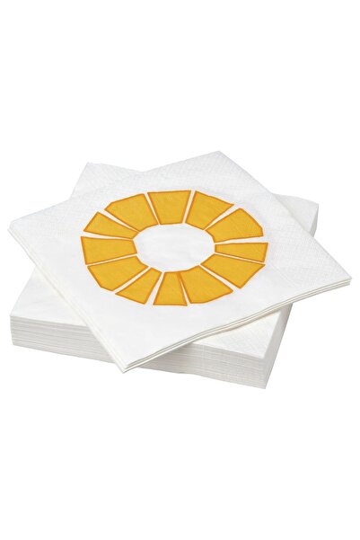 merni Sarı Güneş Renkli Desenli Kağıt Peçete 33x33 cm 15 Adet
