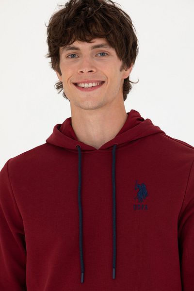 U.S. Polo Assn. Claret Red Men's Sweatshirt - Basic Model 50269426 -Vr014
