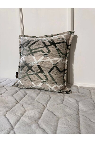 NİVEMESHOME Pernă verde-crem umplută cu fibre Nivemeshome 45x45 - Mateo 63-04