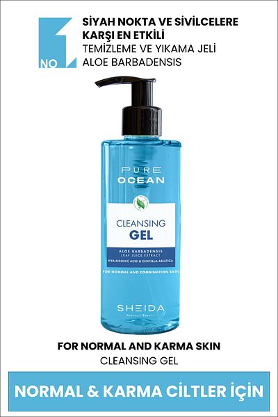 Sheida Purifying, Anti-Acne and Blackhead Facial Cleansing Gel for Normal and Combination Skin 250 ml