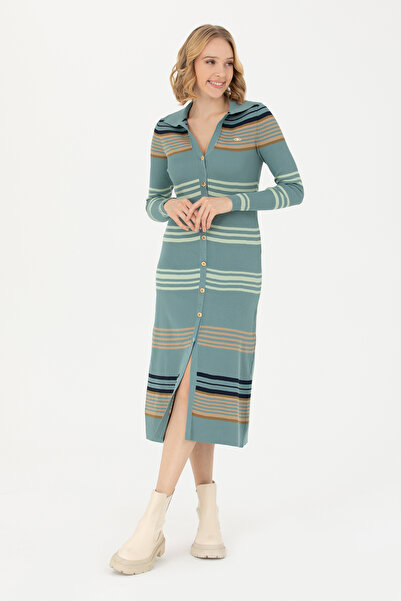 U.S. Polo Assn. Kadın Petrol Triko Elbise 50270463-VR102