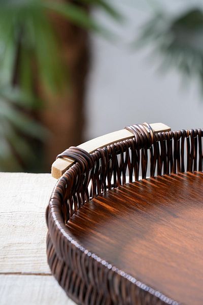 ERC Oval Wicker Presentation Tray - 39 cm