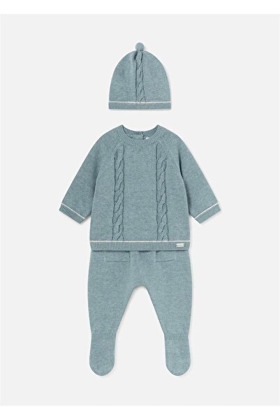 MAYORAL طقم تريكو مكون من 3 قطع بلون النعناع للأطفال الأولاد - موديل 2511