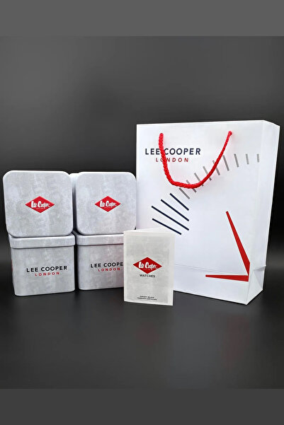 Lee Cooper Orijinal Lee Cooper Kronometreli Fonksiyonlu Takvimli Gümüş Siyah Kadran Erkek Kol Saati