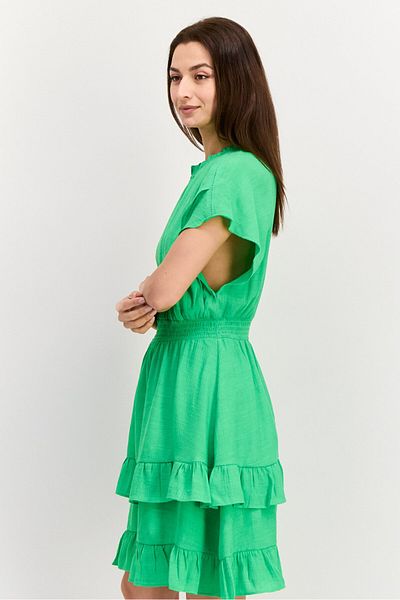 Scotch & Soda Women Textured Mini Dress, Green