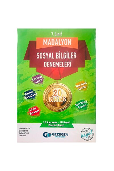 Gezegen Yayıncılık Gezegen Yayınları 7. Sınıf Sosyal Bilgiler Madalyon 20 Deneme