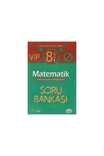 Editör Yayınevi Editör 8. Sınıf Vip Matematik Soru Bankası /