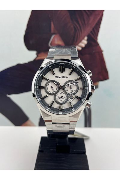 Quantum Damat Steel Men's Wristwatch 10 Atm Waterproof 46mm