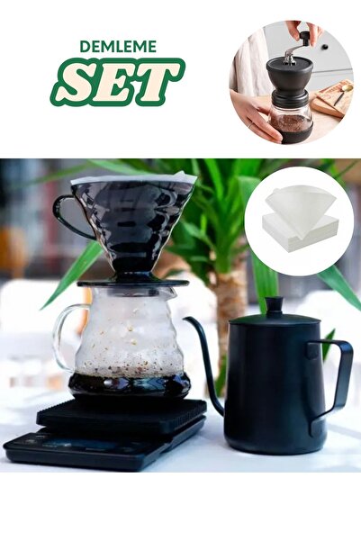 HUBBYCHEF V60 Filtre Kahve Demleme Barista Full Set