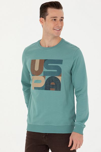 U.S. Polo Assn. Ανδρικό φούτερ μέντας 50270790 -vr090