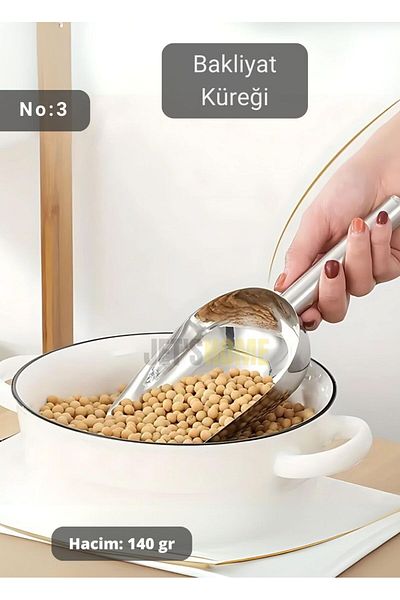 Jet's Home Stainless Ice Shovel - with Steel Pulses, Hanging Hole Ss 201 Shovel No:3, 21 cm